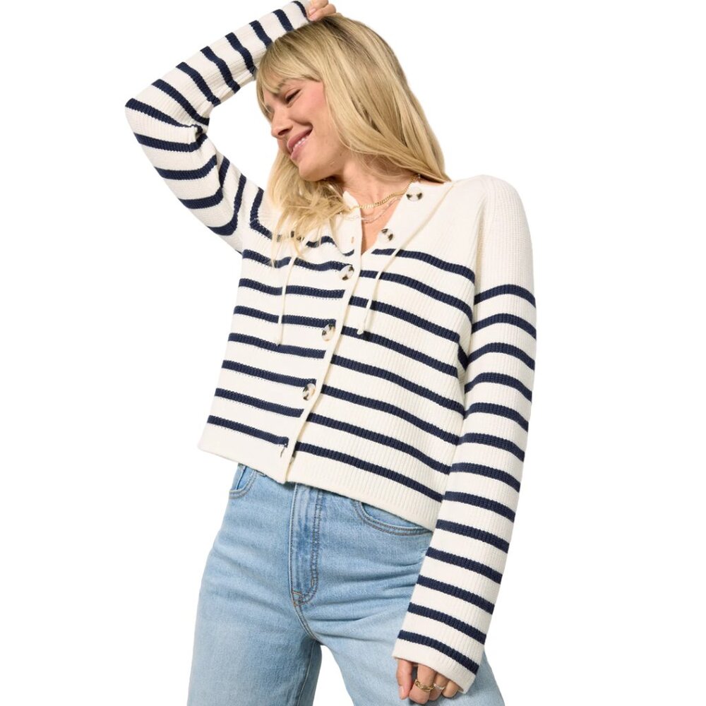 Evereve Isabel Hoodie Lady Like Sweater NWT